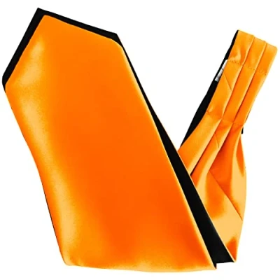 Image of Great British Tie Club Men&#039;s Satin Ascot Cravats (Orange)