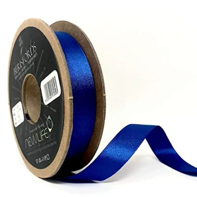 Image of Berisfords 15mm 243 Dark Royal NewLife Satin Ribbon 100% Recycled 20m reel