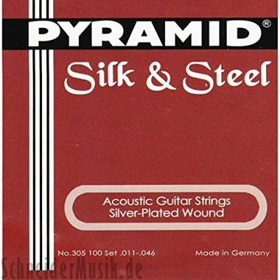 Image of Pyramid Acoustic &quot;Silk and Steel&quot; Silver Plated Set