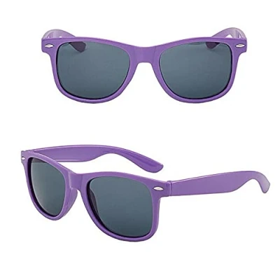 Image of Stripey Elite Kids Sunglasses Girls Boys Unisex UV400 Protection Classic Shades Bright Colours Age 3 10 Years Old (Purple)(KidsOriginal)