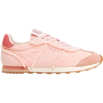 Image of Pepe Jeans ONCE Trainers, Women&#039;s, Size: 5, Powder rose pink Leather and textile