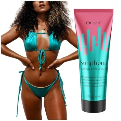 Image of Onyx Sunphoria Tanning Accelerator Sunbed Cream without Bronzer Fast Absorbing Formula Extreme Hydration Blend with Fruit Extracts for Moisturising Skin