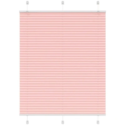 Image of vidaXL Pleated Blind Pink 105x150 cm Fabric Width 104.4 Polyester