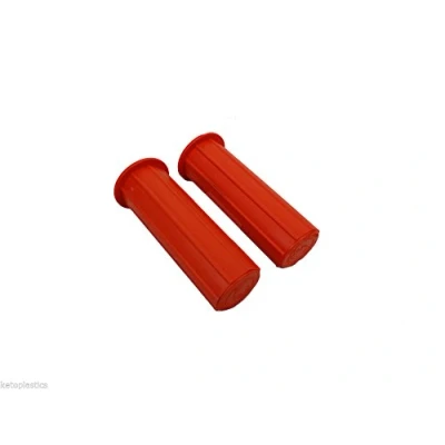 Image of WHEELBARROW HANDLE GRIPS (ORANGE) 25 MM INSIDE DIAMETER SOFT GRIP