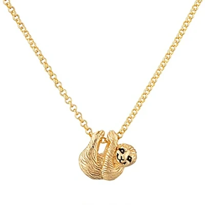 Image of Lily Charmed 18ct Gold Plated Sloth Necklace with 18&quot; Chain