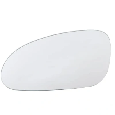 Image of Heated Door Wing Mirror Glass, Convex Rear View Glass Passenger Left Side Clip On with Plastic Holder Backing Plate