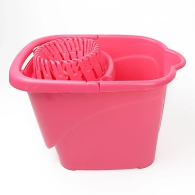 Image of DIVCHI Mop Bucket Lightweight &amp; Portable Floor Cleaning Mopping With Removable Wringer Carry Handle Convenient Pouring Spout (PINK)