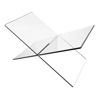 Image of EULAPGOE Acrylic Book Stand Clear Holder, Recipe Stand, Cross Frame Holder for Books, Newspaper, Magazines, Textbooks, Picture Display