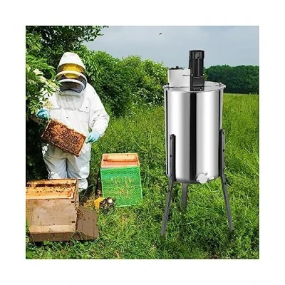 Image of ZOHIKO Honey Extractor 2 3 4 Frame Manual Electric Stainless Steel Honeycomb Spinner Crank Centrifuge Beekeeping Equipment (Color : Frame)