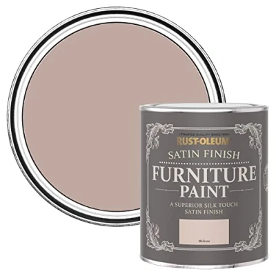 Image of Rust Oleum Light Pink Furniture Paint in Satin Finish Melrose 750ml