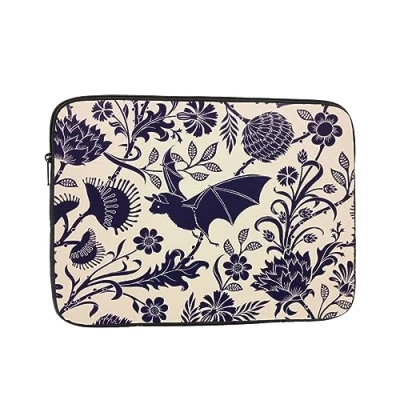 Image of Bat Print Printed Laptop Sleeve For 17 Inch Laptop, Shockproof Oxford Fabric Protective Case Bag
