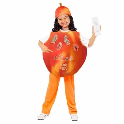Image of amscan 9916232 Kids Official Roald Dahl James &amp; the Giant Peach Boys World Book Day Costume Age: 4 6 Yrs