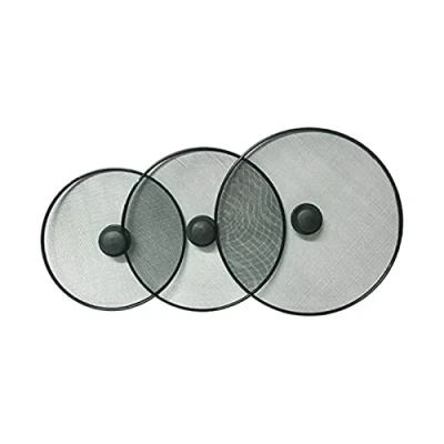 Image of PNJB, Frying Pan Cover Splatter, Kitchen Screen Guard Protective Lid Mesh, Fine Mesh Splatter Screen, Accessories for and Cooking, Pack of 3