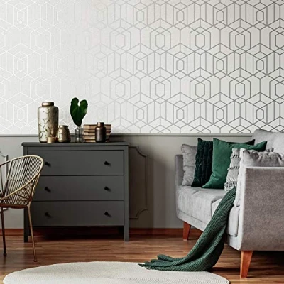 Image of Designer Disco Vogue Silver Wallpaper