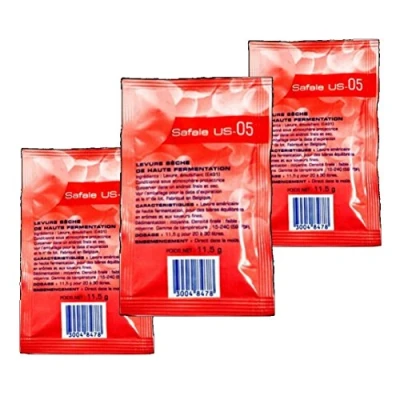 Image of 3X Fermentis Safale US05 Beer Yeast American Ales 11.5g 20 30L
