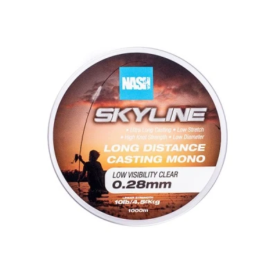 Image of Nash TT Highline Mono Clear Nylon Line 10lb/0.28mm (1000m) Monofilament