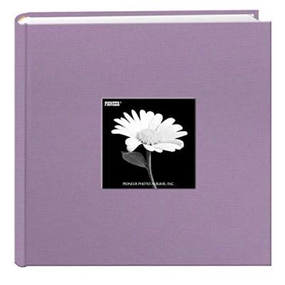Image of Fabric Frame Cover Photo Album 200 Pockets Hold 4x6 Photos, Misty Lilac