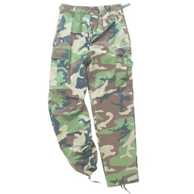 Image of Mil Tec US BDU Woodland Camouflage Combat Trousers, Size Small (30/32 inch)