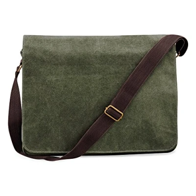 Image of Quadra Vintage Canvas Despatch Bag Military Green