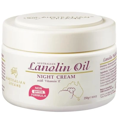 Image of Australian Lanolin Cream 250g Moisturiser for Dry Skin, Cracked &amp; Damaged Skin Face Body Night Creams