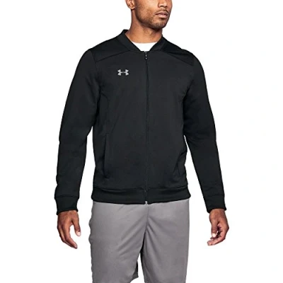 Image of UNDKU#Under Armour Men Challenger II Track Jacket Warm up Top Black// Graphite (001), SM