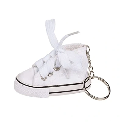 Image of White Trainer Keychain High Top Keyring Cracker Filler Mini Gift