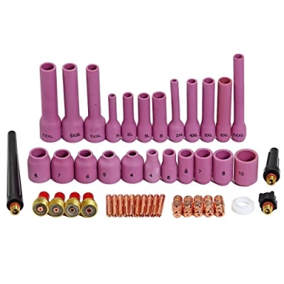 Image of RIVERWELD TIG Gas Lens Collet Body Assorted Size Kit Fit SR WP 9 20 25 Welding Torch 46pcs