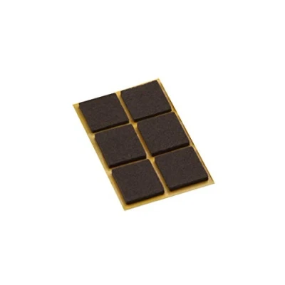 Image of Metafranc Felt Self Adhesive Brown 6 Pieces Effective Protection Furniture Set for Sensitive Chair Glides/Floor Gliders / 645206, 32 x mm (6 Stück)