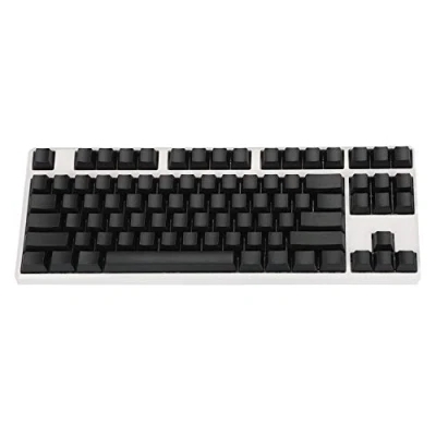 Image of NPKC Blank Thick PBT OEM Profile 87 ANSI Keycaps for MX Switches Mechanical Keyboard (Black)(Only Keycap)