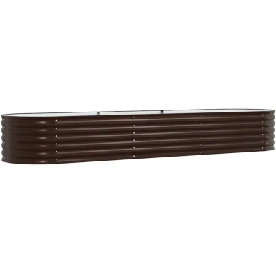 Image of vidaXL Garden Raised Bed Brown 320 x 80 44 cm Steel