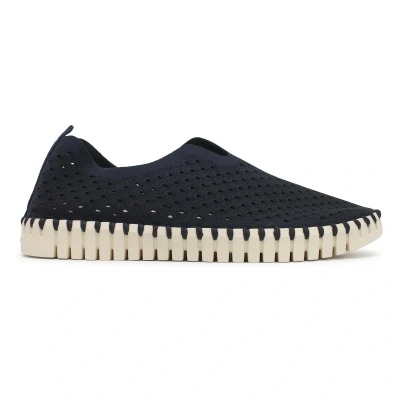 Image of Ilse Jacobsen Tulip 3275 Textile Women&#039;s Slip On Dark Indigo Shoes