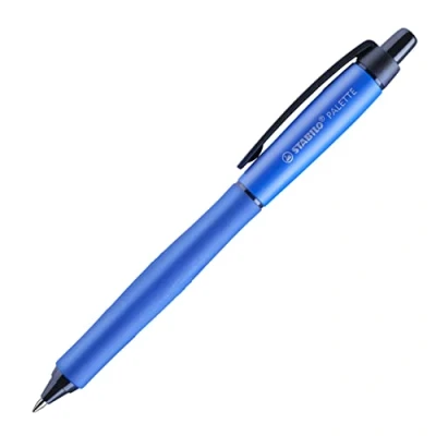 Image of Retractable Rollerball Pen STABILO PALETTE Pack of 10 Blue