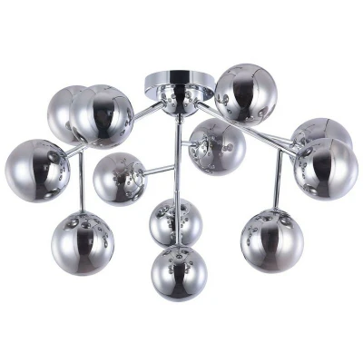 Image of Dallas Semi Flush Ceiling Lamp Chrome, 12 Light, G9
