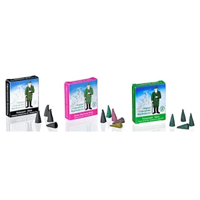 Image of Original Crottendorfer Mini Incense Cones Fragrance: Colourful Mix, Christmas and Fir Fragrance Quantity: 72 Pieces Size: XS Made in Germany