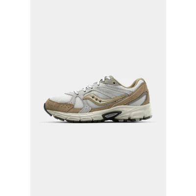 Image of Saucony RIDE Millennium Unisex Trainers, Size: 7, White/sand Leather and textile