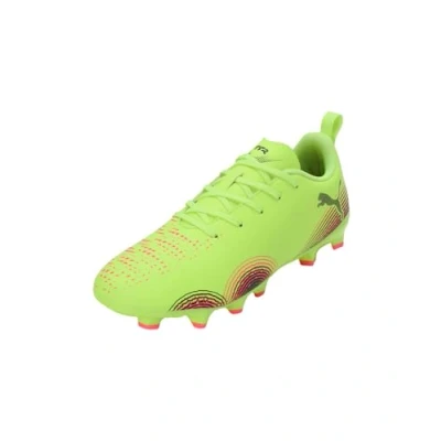 Image of PUMA Future 8 Play FG/AG JR Soccer Shoe, Yellow Alert Black Sun Struck, 1 UK