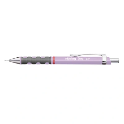 Image of rOtring Tikky Pastel Mechanical Pencils HB 0.7 mm Orchid Bloom with Comfort Rubber Grips 12 Count