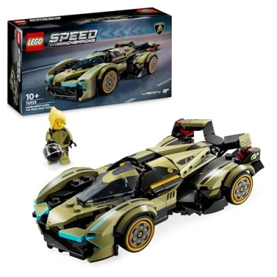Image of LEGO Speed Champions Lamborghini Lambo V12 Vision GT Super Car Toy for 10 Plus Year Old Boys &amp; Girls, Buildable Vehicle Model Set, Kids&#039; Bedroom Decoration, Birthday Gift Idea 76923