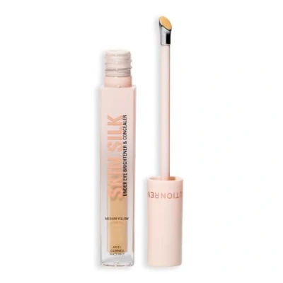 Image of Revolution Skin Silk Serum Under Eye Brightener &amp; Concealer Medium Yellow 4ml