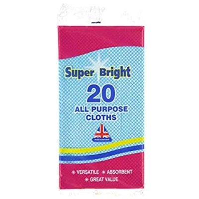 Image of Super Bright All Purpose Large Cloths 20pc