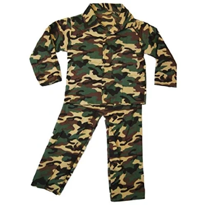 Image of Kids Dress Up Army Soldier Camouflage Military Outfit Role Play Party Fancy Costume