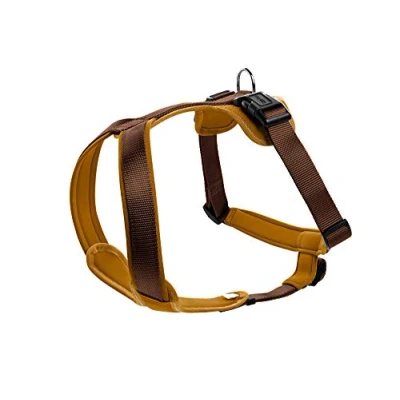 Image of HUNTER NEOPREN dog harness, nylon, padded with neoprene, for sport and leisure,brown / caramel, neoprene,73 94,L