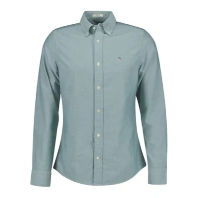 Image of GANT Oxford Shirt Shirt, Men&#039;s, Size: Small, Deep forest green