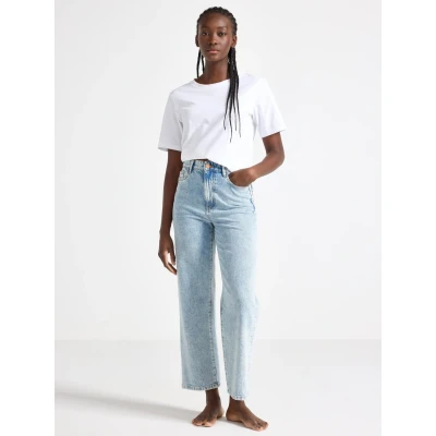 Image of Lindex Trousers Hanna Relaxed fit jeans, Women&#039;s, Size: 14, Light denim