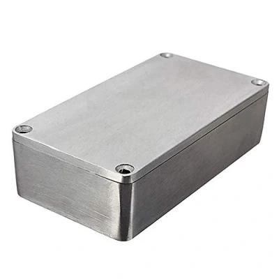 Image of ExcInter 1590B (112x60x31mm) Silver Aluminium Enclosure Electronic Diecast Stomp Project Box Waterproof for External Power/Outdoor