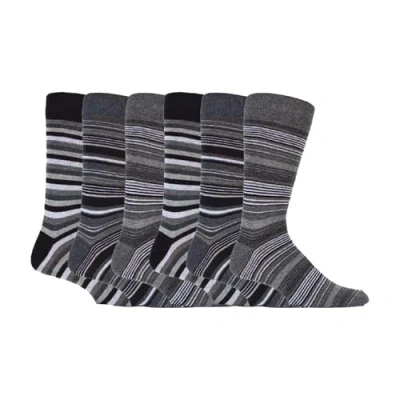Image of Sock Snob Mens 6 pack colourful striped patterned luxury casual dress business cotton socks in 7 styles (6 11 UK, Buenos Aires)
