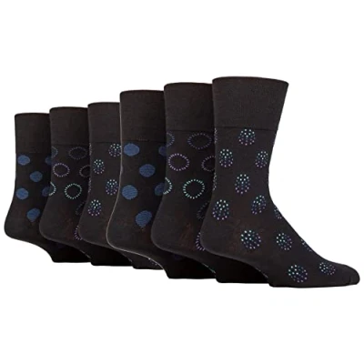 Image of 6 Pairs Gentle Grip Socks size UK 11 (6 x RJ622)