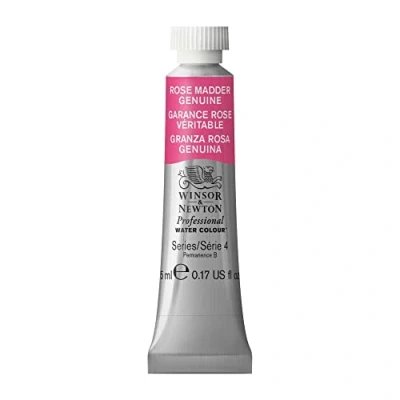 Image of Winsor &amp; Newton Professional Watercolour Paint, Artist Quality, Finest Pigments, Rose Madder Genuine, 5ml Tube