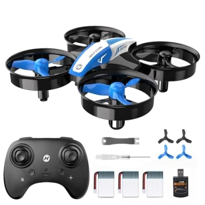 Image of Holy Stone HS210 Mini Drone for Kids and Beginners RC Nano Quadcopter Indoor Small Helicopter Plane with Auto Hovering, 3D Flip, Headless Mode 3 Batteries, Great Gift Toy Boys Girls, Blue
