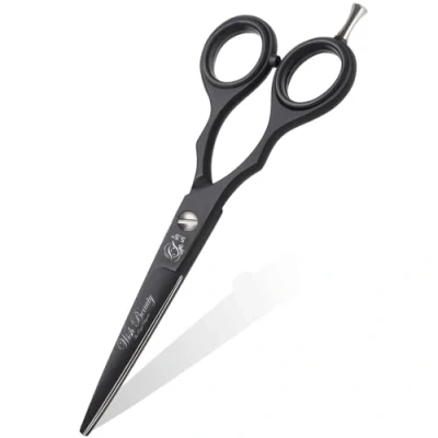 Image of 5.5&quot; Hairdresser Scissors, Professional Hair Scissors Hairdressing for Salon, Barbers or Home Use, Light and Sharp (5.5 Left Handed Black)